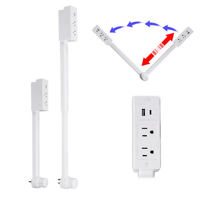 Flexible Outlet Extender for Hard-to-Reach Wall Outlets (US Plug)