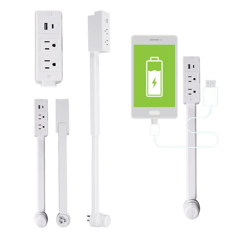 Flexible Outlet Extender for Hard-to-Reach Wall Outlets (US Plug)